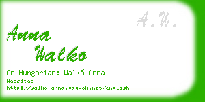 anna walko business card